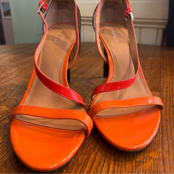 🧡Calvin Klein Narella Orange Patent Stilettos - Picture 5 of 12